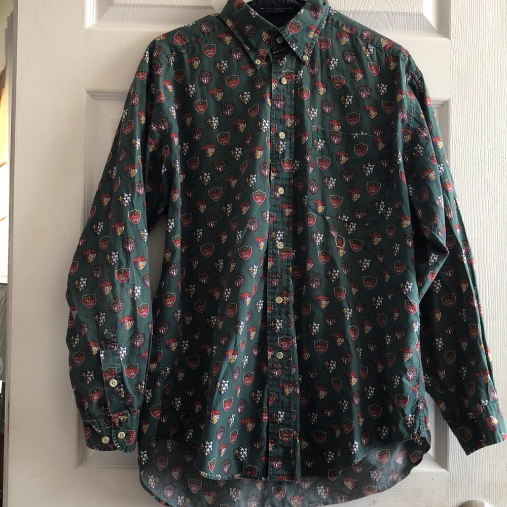 Tommy Hilfiger Mens Medium Dress Green SportyShirt